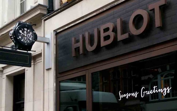 SHOP IN BOND STREET. OUTDOOR CLOCK. LONDON.