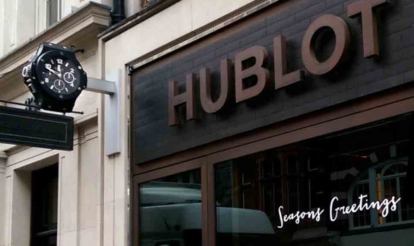 SHOP IN BOND STREET. OUTDOOR CLOCK. LONDON.